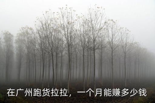 在佛山跑貨拉拉在哪里單比較多,在廣州跑貨拉拉