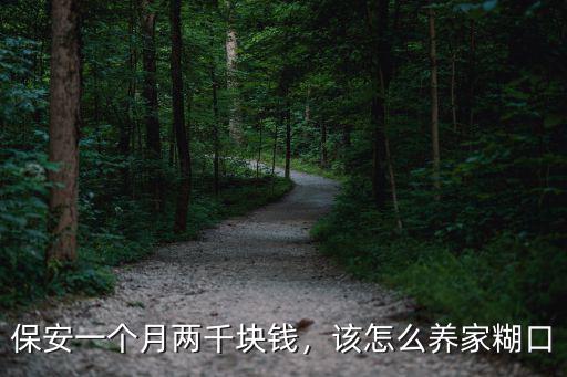 保安一個月兩千塊錢，該怎么養家糊口