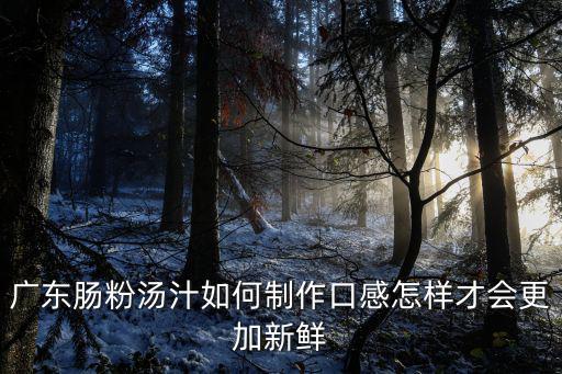 廣東腸粉湯汁是怎么做的,廣州腸粉怎么做比較好吃