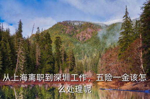 離開深圳五險(xiǎn)一金怎么處理,從上海離職到深圳工作