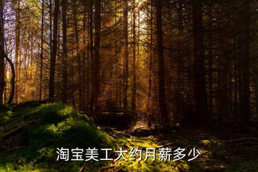 淘寶美工大約月薪多少
