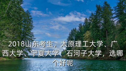 2018山東考生，太原理工大學、廣西大學、寧夏大學、石河子大學，選哪個好呢