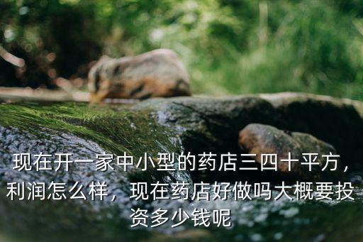 現(xiàn)在開一家中小型的藥店三四十平方，利潤怎么樣，現(xiàn)在藥店好做嗎大概要投資多少錢呢