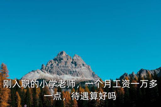 剛入職的小學老師，一個月工資一萬多一點，待遇算好嗎