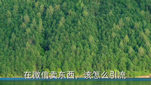 廣東微信引流推廣怎么做,在微信賣東西