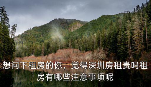 深圳那邊房租多少,深圳的房租價格大概是多少