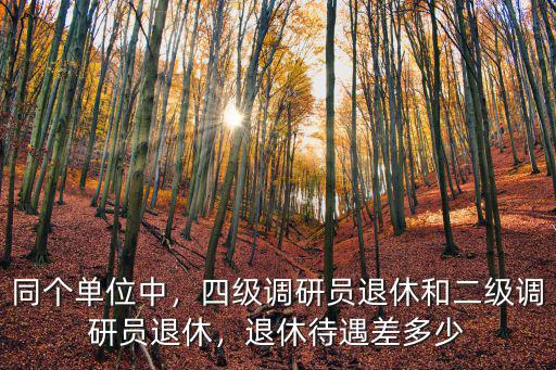 溫州市四級調(diào)研員退休工資多少,退休待遇差多少
