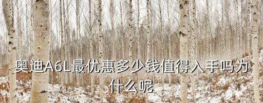 奧迪A6L最優(yōu)惠多少錢值得入手嗎為什么呢