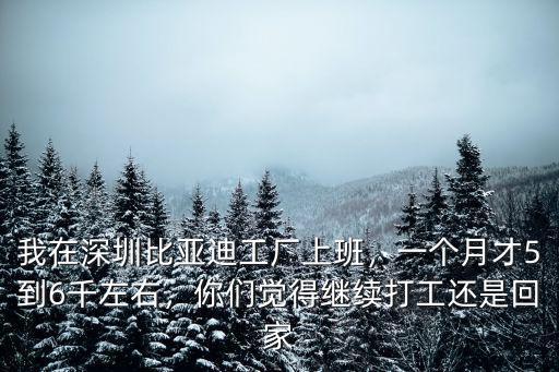 深圳比亞迪工資多少錢一個月,我在深圳比亞迪工廠上班
