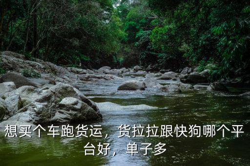 想買個車跑貨運，貨拉拉跟快狗哪個平臺好，單子多
