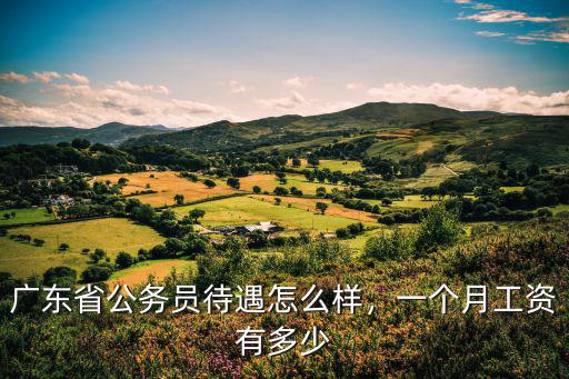 廣東省公務員待遇怎么樣，一個月工資有多少