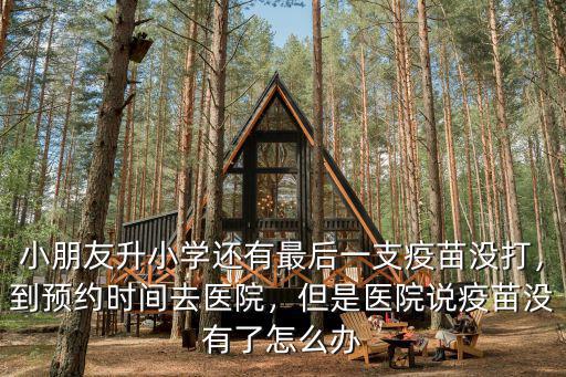 小朋友升小學還有最后一支疫苗沒打，到預約時間去醫(yī)院，但是醫(yī)院說疫苗沒有了怎么辦