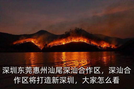 深圳東莞惠州汕尾深汕合作區，深汕合作區將打造新深圳，大家怎么看