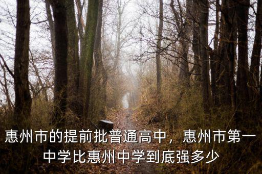 惠州光一有多少人,惠州一中和惠州中學