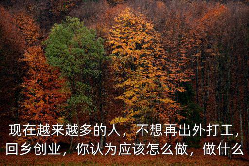 現(xiàn)在越來越多的人，不想再出外打工，回鄉(xiāng)創(chuàng)業(yè)，你認(rèn)為應(yīng)該怎么做，做什么