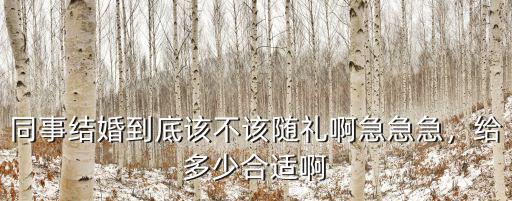 同事結婚隨禮給多少山東聊城同事,同事朋友結婚禮金多少合適