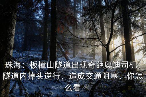珠海隧道怎么樣處理,隧道內掉頭逆行