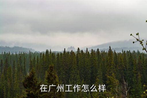 在廣州工作怎么樣