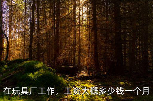 在玩具廠工作，工資大概多少錢一個月