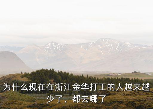 為什么現(xiàn)在在浙江金華打工的人越來越少了，都去哪了