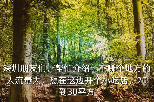 深圳哪里人流量最大,深圳哪里可以擺地攤