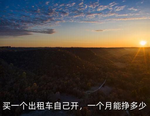 買一個出租車自己開，一個月能掙多少