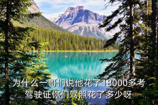 為什么一哥們說他花了18000多考駕駛證你們駕照花了多少呀