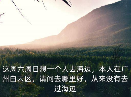 這周六周日想一個人去海邊，本人在廣州白云區，請問去哪里好，從來沒有去過海邊