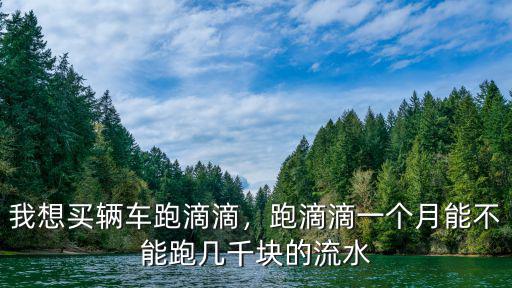 我想買輛車跑滴滴，跑滴滴一個月能不能跑幾千塊的流水