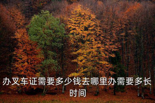 辦叉車(chē)證需要多少錢(qián)去哪里辦需要多長(zhǎng)時(shí)間