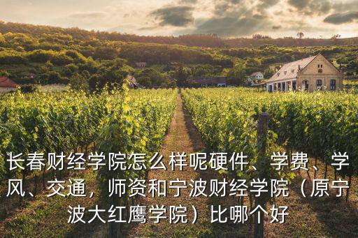長春財經學院怎么樣呢硬件、學費、學風、交通，師資和寧波財經學院（原寧波大紅鷹學院）比哪個好