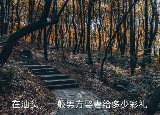 在汕頭，一般男方娶妻給多少彩禮