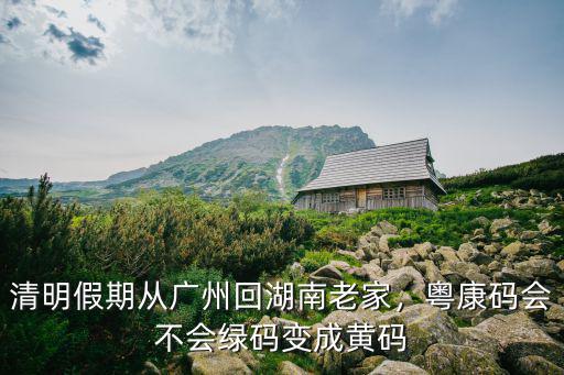 清明假期從廣州回湖南老家，粵康碼會不會綠碼變成黃碼