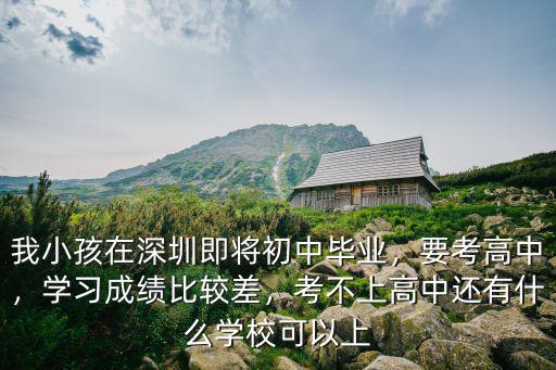 我小孩在深圳即將初中畢業，要考高中，學習成績比較差，考不上高中還有什么學校可以上