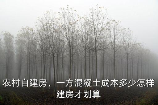 農村自建房，一方混凝土成本多少怎樣建房才劃算