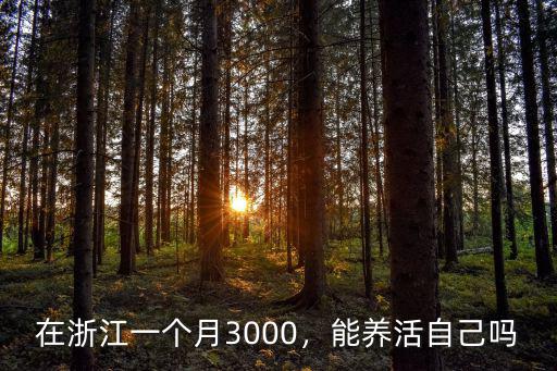 在浙江一個月3000，能養活自己嗎