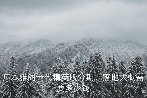 金華雅閣精英版坐下來要多少錢,廣本雅閣十代精英版分期