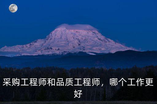 采購工程師和品質工程師，哪個工作更好