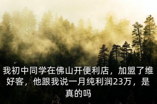佛山加盟便利店多少錢,我初中同學(xué)在佛山開便利店