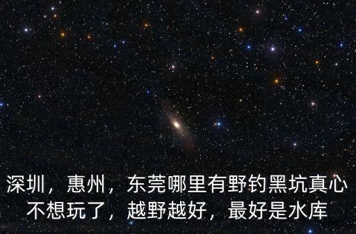 深圳，惠州，東莞哪里有野釣黑坑真心不想玩了，越野越好，最好是水庫