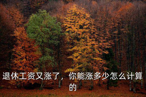 退休工資又漲了，你能漲多少怎么計算的