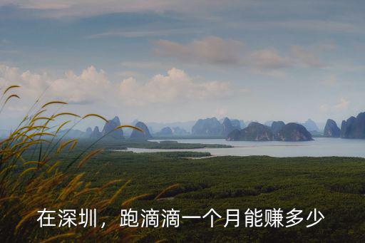 在深圳，跑滴滴一個月能賺多少