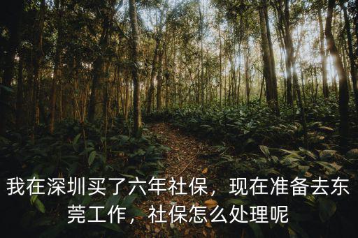 在深圳社保怎么累計東莞社保,我在深圳買了六年社保