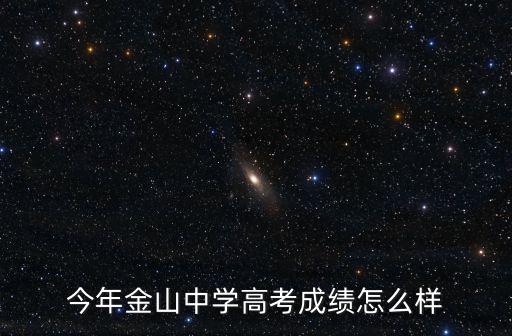 今年金山中學高考成績怎么樣
