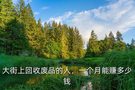 大街上回收廢品的人，一個月能賺多少錢