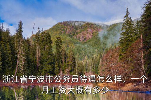 浙江省寧波市公務員待遇怎么樣，一個月工資大概有多少