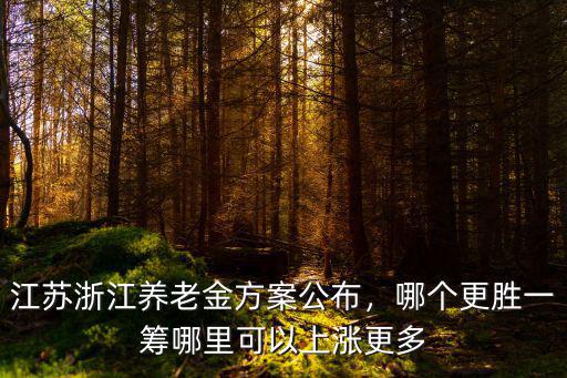 江蘇浙江養老金方案公布，哪個更勝一籌哪里可以上漲更多
