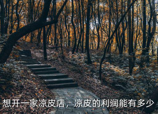 想開一家涼皮店，涼皮的利潤能有多少