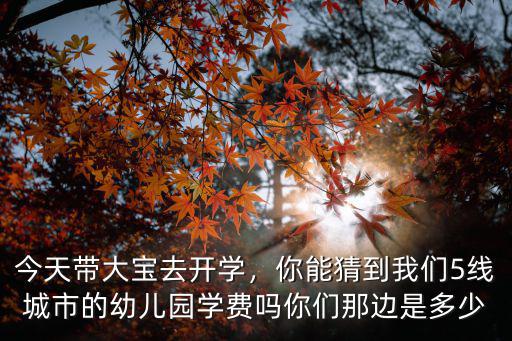 今天帶大寶去開學(xué)，你能猜到我們5線城市的幼兒園學(xué)費(fèi)嗎你們那邊是多少