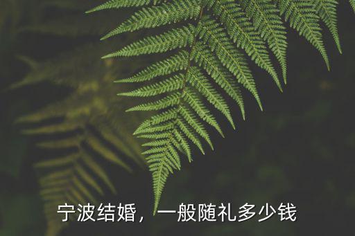 寧波結(jié)婚，一般隨禮多少錢